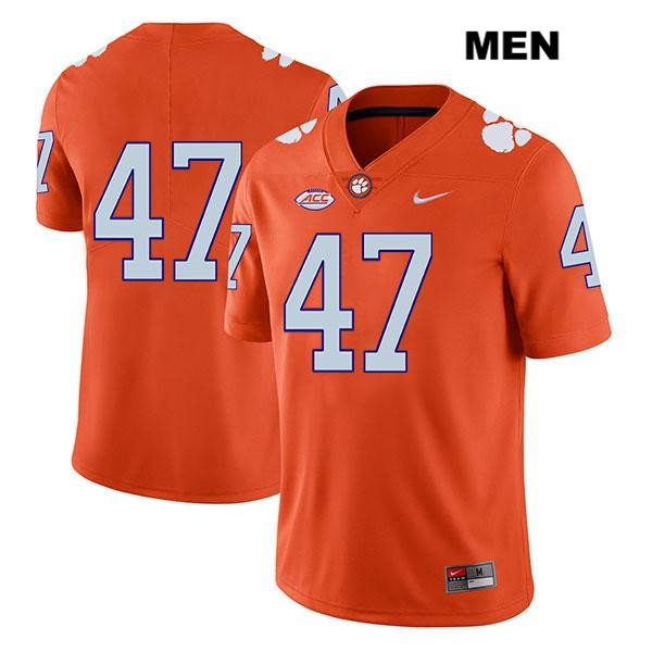Men's Clemson Tigers #47 Peter Cote Stitched Orange Legend Authentic Nike No Name NCAA College Football Jersey PPY0346BS